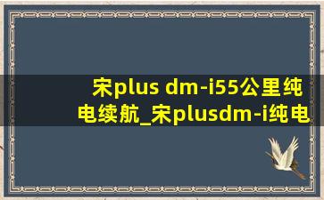 宋plus dm-i55公里纯电续航_宋plusdm-i纯电动续航85km